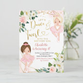 Ballerina Dance et Twirl Invitation Anniversaire (Debout devant)