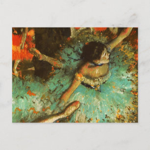 Ballerina Dance Groene Danser Edger Degas Schilder Briefkaart