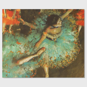 Ballerina Dance Groene Danser Edger Degas Schilder Cadeaupapier