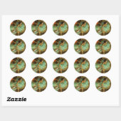 Ballerina Dance Groene Danser Edger Degas Schilder Ronde Sticker (Vel)