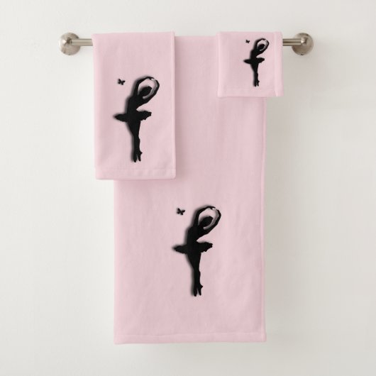 Ballerina Dance Pink Bad Handdoek (Insitu)