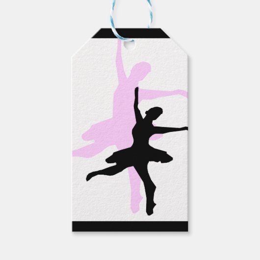 Ballerina Dance Pink & Black Cadeaulabel (Voorkant)