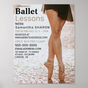 Ballerina Dancer, Dansles Adverteren Poster