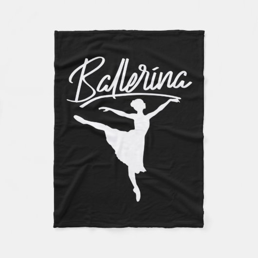 Ballerina Dancer Fleece Deken (Voorkant)