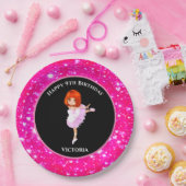 Ballerina Dancer "Happy Birthday" Borden Papieren Bordje (Feest)