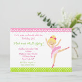 Ballerina Dancer Invitation Anniversaire (Debout devant)