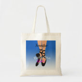 Ballerina Dancer met naam Tote Bag (Voorkant)