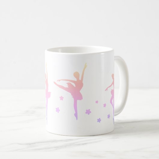 Ballerina Dancer Mug cadeau | Considérant Annivers (Devant droit)