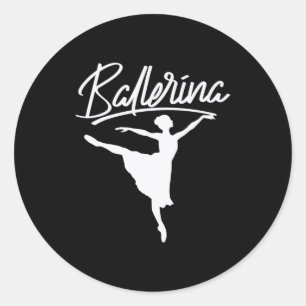 Ballerina Dancer Ronde Sticker