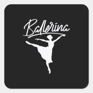 Ballerina Dancer Vierkante Sticker