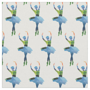 Ballerina Dancer Waterverf Kunst Stof