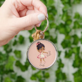 Ballerina Dancer Waterverf Theme Sleutelhanger (Hand)