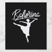 Ballerina Dancer Wijn Etiket (Enkel label)