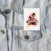 Ballerina Dancing in Color Button (Insitu)