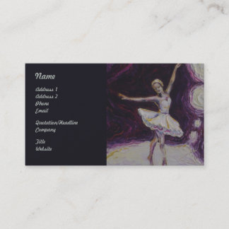 Ballerina Dancing in Paarse Visitekaartjes