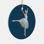 Ballerina Dancing on Blue Ornament (Rechts)