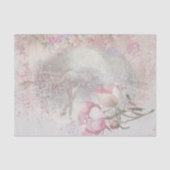 Ballerina Dancing Pose Pink Floral Decoupage Tissuepapier (Voorkant)