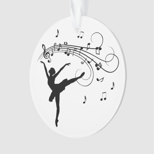 Ballerina Dancing with Music Notes (devant)