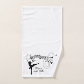 Ballerina Dancing with Music Notes (Serviette à main)