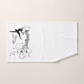 Ballerina Dancing with Music Notes (Serviette à main)