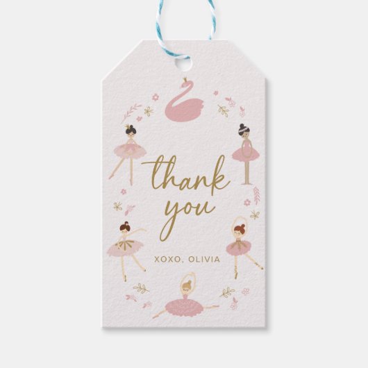Ballerina Dank u Label · Ballet Gift Label 1 Cadeaulabel (Voorkant)