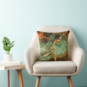 Ballerina Dans Groene Danser Edger Degas Schilderi Kussen