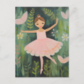 Ballerina dans la carte postale du jardin (Devant)