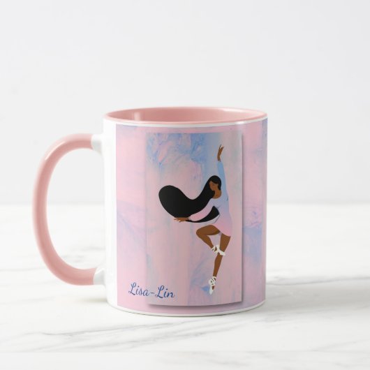Ballerina dans la tasse de café rose (Gauche)