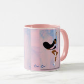 Ballerina dans la tasse de café rose (Devant droit)