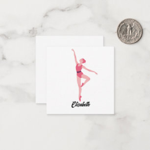 Ballerina Dans Notitiekaart – Gepersonaliseerde Ba Notitiekaartje