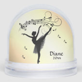 Ballerina Danser avec musique Jaune Nom et année (Avant)