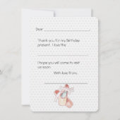 Ballerina Danser Bedankt Kinderen Briefje (Voorkant)