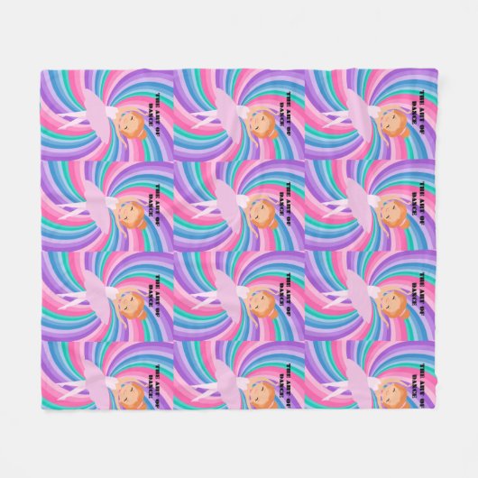Ballerina danser fleece deken (Voorkant (Horizontaal))