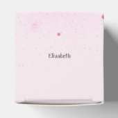 Ballerina danser roze glitter harten streamers bedankdoosjes (Bovenkant)