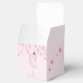 Ballerina danser roze glitter harten streamers bedankdoosjes (Geopend)