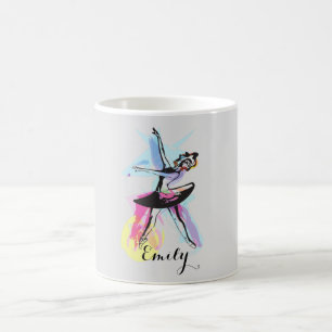 Ballerina Danser Waterverf Koffiemok