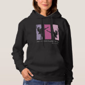 Ballerina Dansers Silhouette Roze Hoodie (Voorkant)