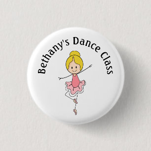 Ballerina dansles ronde button 3,2 cm
