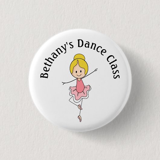 Ballerina dansles ronde button 3,2 cm (Voorkant)