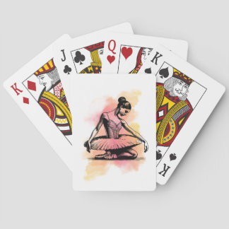 Ballerina danst in kleur pokerkaarten