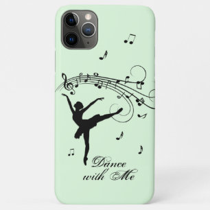 Ballerina danst met muziek groen iPhone 11 pro max hoesje