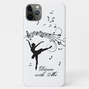 Ballerina danst met muzieknoten iPhone 11 pro max hoesje