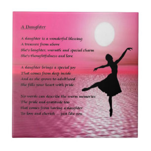 Ballerina Daughter Poem Tile Tegeltje