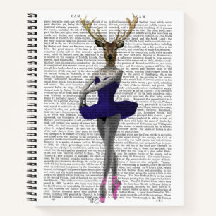 Ballerina Deer in Blauw Notitieboek