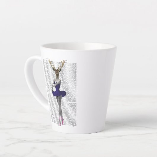 Ballerina Deer in Blue Latte Mok (Linkerhoek)