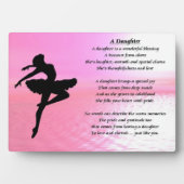 Ballerina Design - Plaque poème fille (Devant)