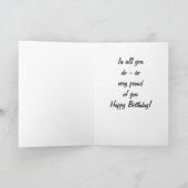 BALLERINA DOCHTER IS TROTS OP JE VERJAARDAG KAART (Binnen)