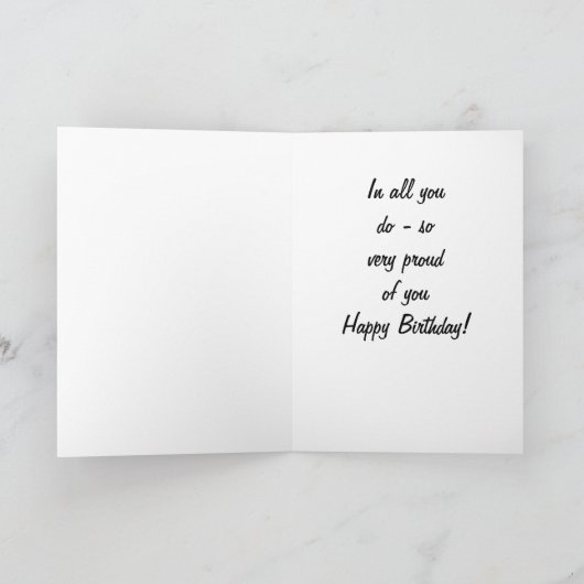 BALLERINA DOCHTER IS TROTS OP JE VERJAARDAG KAART (Binnen)