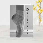 BALLERINA DOCHTER IS TROTS OP JE VERJAARDAG KAART (Gele Bloem)