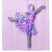 Ballerina Douche Rideau Violet Ballet Danseur Fill (Devant)